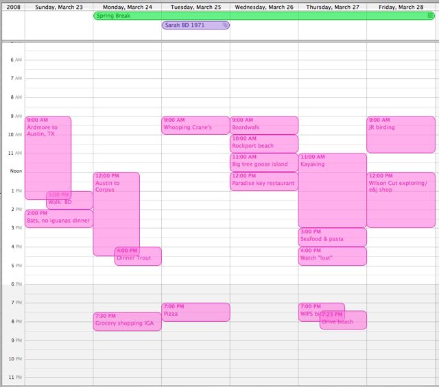 Week Calendar